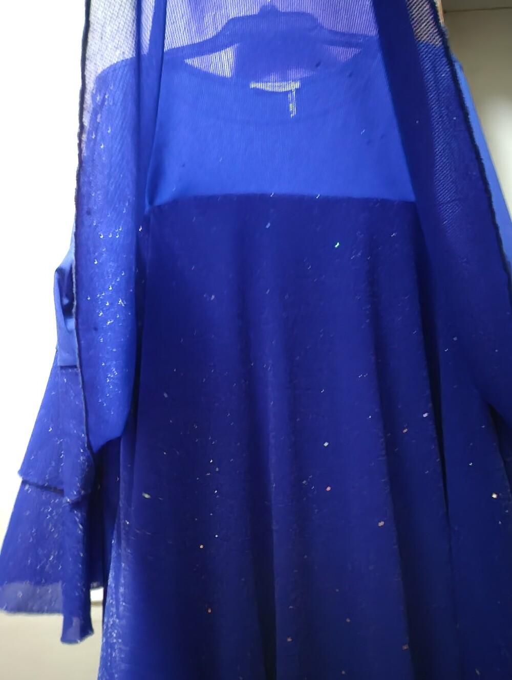 BeBonnie Tiered Sparkle Blouse in Royal Blue by Unbranded - Picture 5 of 9